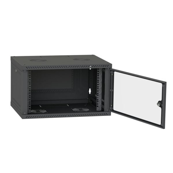 6U Wall Mount Server Cabinet 600 Wide 350 Deep Glass Door