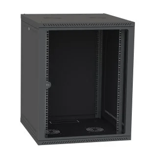 22U Wall Mount Server Cabinet 600 Wide 450 Deep Glass Door