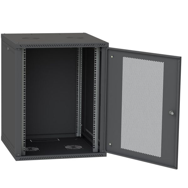 15U Wall Mount Server Cabinet 600 Wide 600 Deep Perforated door