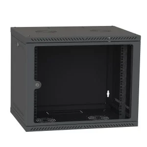 9U Wall Mount Server Cabinet 600 Wide 450 Deep Glass Door