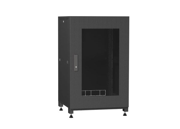 Szafy Rack Stojące 19″ 18U 600 drzwi szklane (9005)