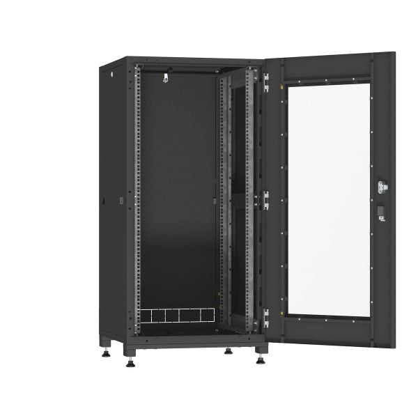 24HE 19Netzwerkschrank Standschränke mit Glastür,Tiefe 800х800mm