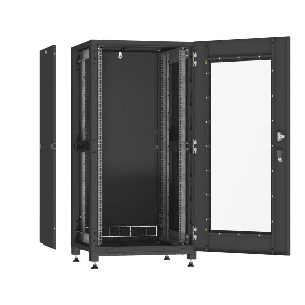 24HE 19Netzwerkschrank Standschränke mit Glastür,Tiefe 800х800mm