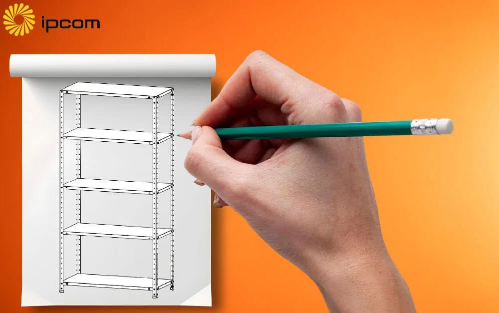 Custom made metal shelves